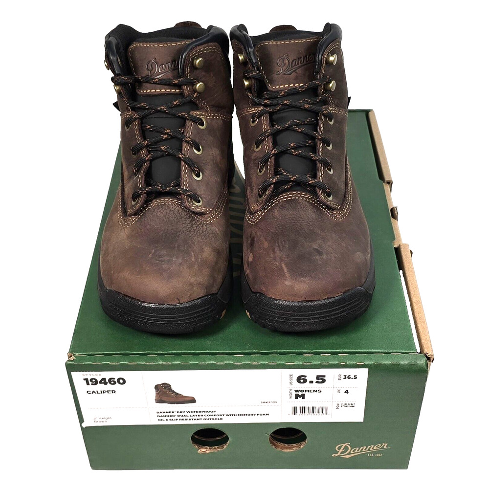 Danner Womens Sz 6.5 M Caliper 5" Brown Leather Waterproof Work Boots 19460 USA